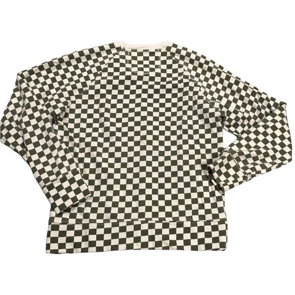 Splits59 Tilda Sweatshirt Checkered Green Cream Athletic Casual‎ Top Women's XS - Picture 6 of 11